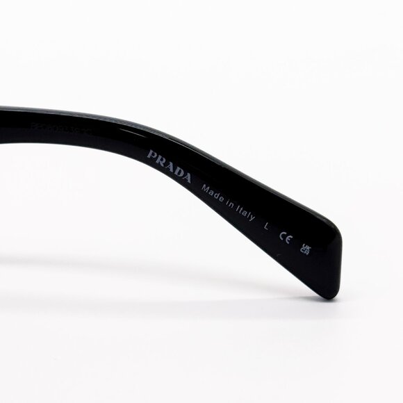 NEW PRADA SUNGLASSES PRA20S 16K5S0 WOMEN BLACK SPR A20 OVAL PR A20S 16K5S0 - Picture 8 of 10